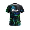 Radical Blue Green Smoke CoolWick Bowling Jersey