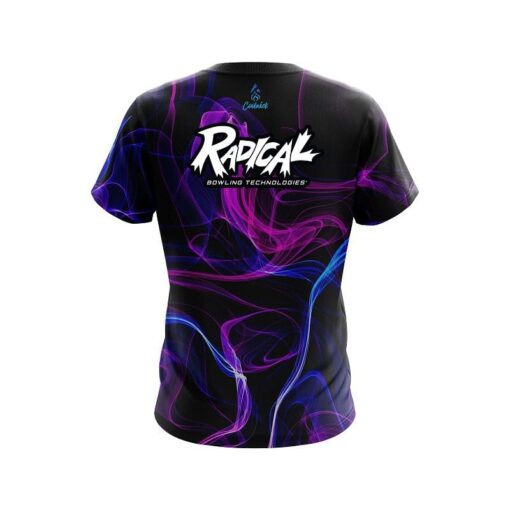 Radical Blue Purple Smoke CoolWick Bowling Jersey - Image 2