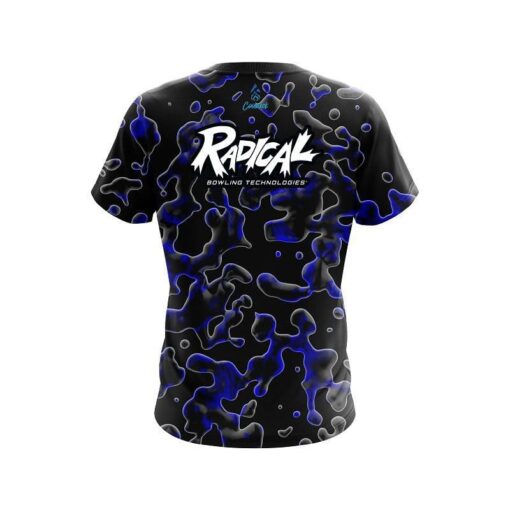 Radical Blue Flowing Fluid CoolWick Bowling Jersey - Image 2