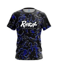 Radical Blue Flowing Fluid CoolWick Bowling Jersey