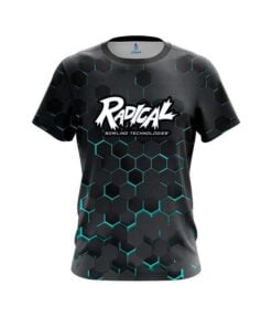 Radical Aqua Honeycomb Fusion CoolWick Bowling Jersey
