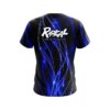 Radical Blue Spiral Waves CoolWick Bowling Jersey - Image 2