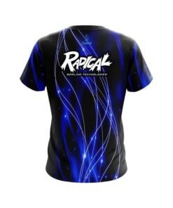 Alternative view of Radical Blue Spiral Waves CoolWick Bowling Jersey