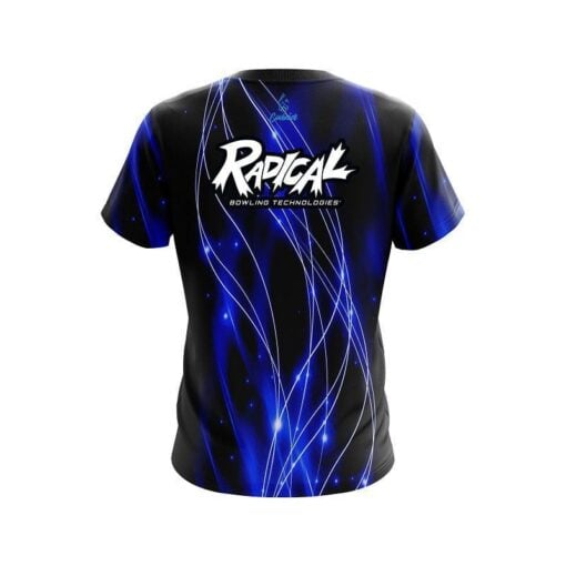Radical Blue Spiral Waves CoolWick Bowling Jersey - Image 2