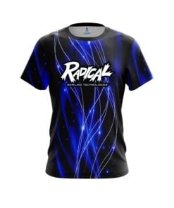 Radical Blue Spiral Waves CoolWick Bowling Jersey