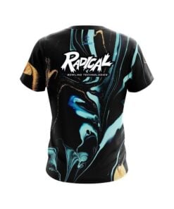 Alternative view of Radical Blue and Gold Resin CoolWick Bowling Jersey