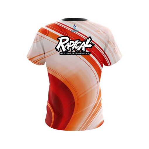 Radical Curvy Orange Pattern CoolWick Bowling Jersey - Image 2