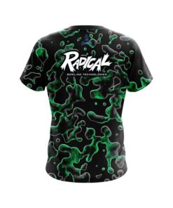 Alternative view of Radical Green Flowing Fluid CoolWick Bowling Jersey