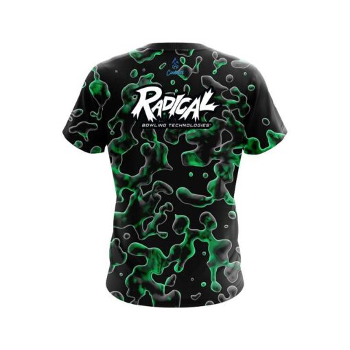 Radical Green Flowing Fluid CoolWick Bowling Jersey - Image 2