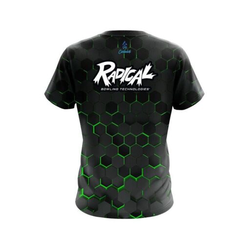 Radical Green Honeycomb Fusion CoolWick Bowling Jersey - Image 2