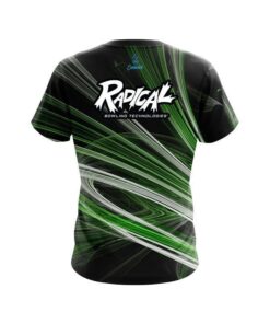 Alternative view of Radical Green Motion Swirl CoolWick Bowling Jersey
