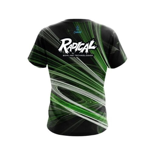 Radical Green Motion Swirl CoolWick Bowling Jersey - Image 2