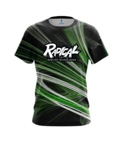 Radical Green Motion Swirl CoolWick Bowling Jersey