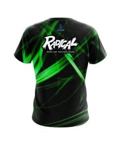 Alternative view of Radical Green Spiral CoolWick Bowling Jersey