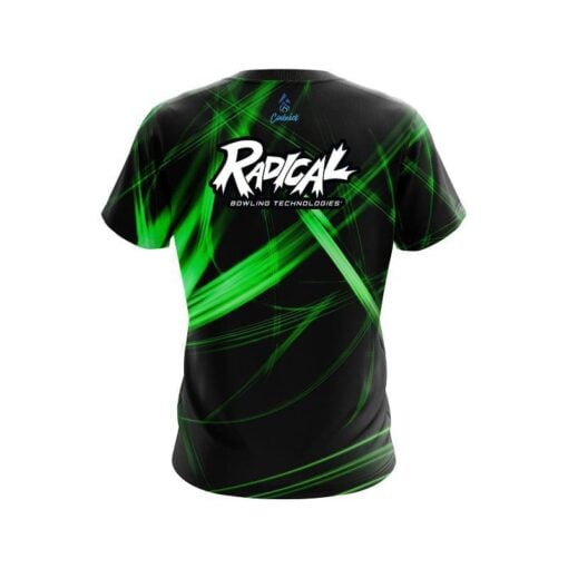 Radical Green Spiral CoolWick Bowling Jersey - Image 2