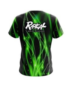 Alternative view of Radical Green Spiral Waves CoolWick Bowling Jersey