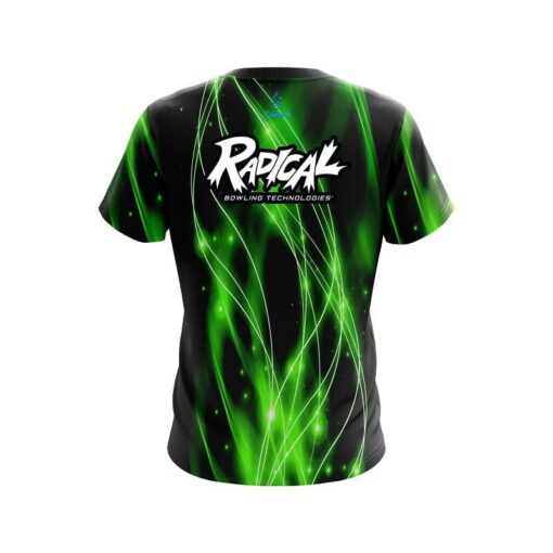 Radical Green Spiral Waves CoolWick Bowling Jersey - Image 2