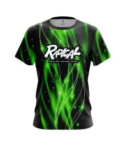 Radical Green Spiral Waves CoolWick Bowling Jersey