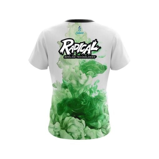 Radical Green ink Splash CoolWick Bowling Jersey - Image 2