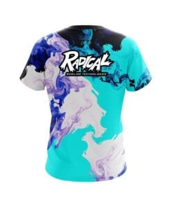 Alternative view of Radical Liquid Marble Purple And Blue CoolWick Bowling Jersey
