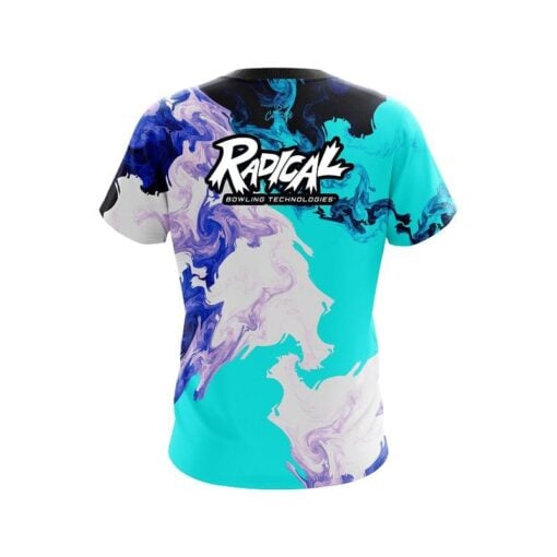 Radical Liquid Marble Purple And Blue CoolWick Bowling Jersey - Image 2