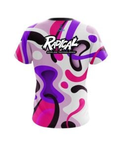 Alternative view of Radical Modern Art Purple CoolWick Bowling Jersey