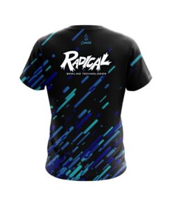 Alternative view of Radical Modern Blue Stripe CoolWick Bowling Jersey