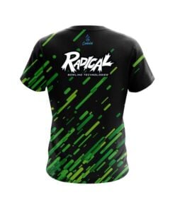 Alternative view of Radical Modern Green Stripe CoolWick Bowling Jersey