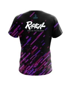 Alternative view of Radical Modern Purple Stripe CoolWick Bowling Jersey