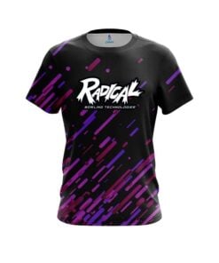 Radical Modern Purple Stripe CoolWick Bowling Jersey