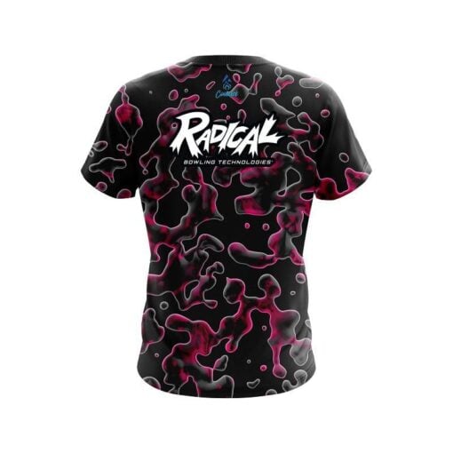 Radical Pink Flowing Fluid CoolWick Bowling Jersey - Image 2