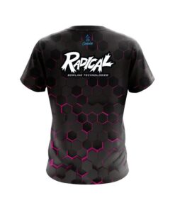 Alternative view of Radical Pink Honeycomb Fusion CoolWick Bowling Jersey