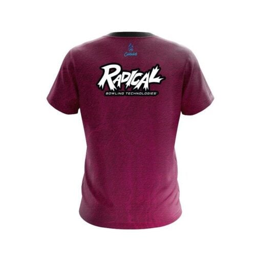 Radical Pink Grunge Canvas CoolWick Bowling Jersey - Image 2
