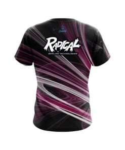 Alternative view of Radical Pink Motion Swirl CoolWick Bowling Jersey