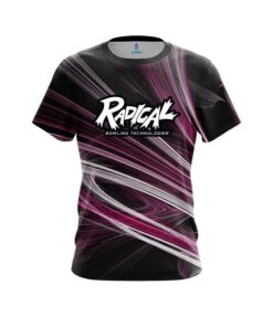 Radical Pink Motion Swirl CoolWick Bowling Jersey