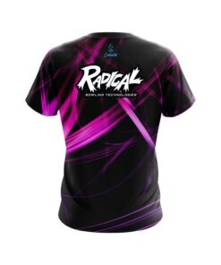 Alternative view of Radical Pink Spiral CoolWick Bowling Jersey