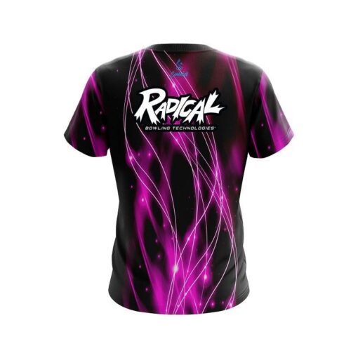 Radical Pink Spiral Waves CoolWick Bowling Jersey - Image 2