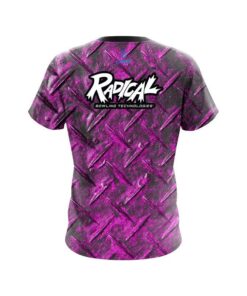 Alternative view of Radical Pink Diamond Plate CoolWick Bowling Jersey