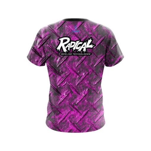Radical Pink Diamond Plate CoolWick Bowling Jersey - Image 2
