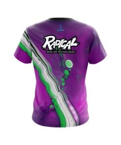 Alternative view of Radical Purple And Green Liquid CoolWick Bowling Jersey