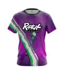 Radical Purple And Green Liquid CoolWick Bowling Jersey