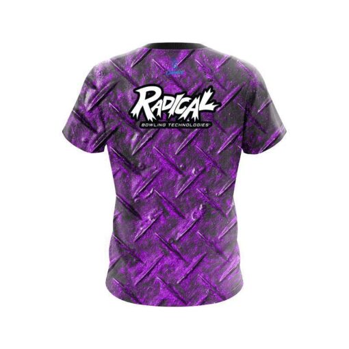 Radical Purple Diamond Plate CoolWick Bowling Jersey - Image 2