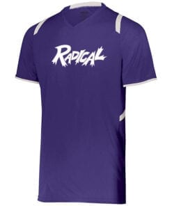 Radical Men's Ludicrous Performance Polo Bowling Shirt DriFit Purple Black White 
