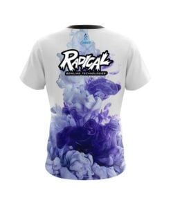 Alternative view of Radical Purple ink Splash CoolWick Bowling Jersey