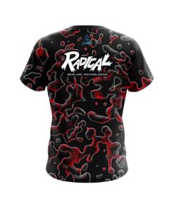 Alternative view of Radical Red Flowing Fluid CoolWick Bowling Jersey