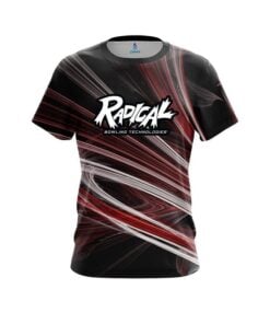 Radical Red Motion Swirl CoolWick Bowling Jersey