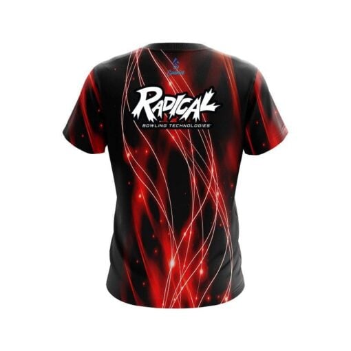 Radical Red Spiral Waves CoolWick Bowling Jersey - Image 2