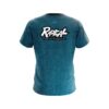 Radical Teal Grunge Canvas CoolWick Bowling Jersey - Image 2