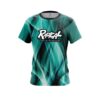 Radical Wavy Aqua Swirl CoolWick Bowling Jersey
