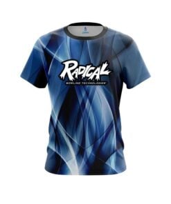 Radical Wavy Blue Swirl   CoolWick Bowling Jersey